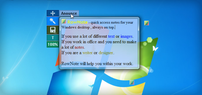 RowNote preview